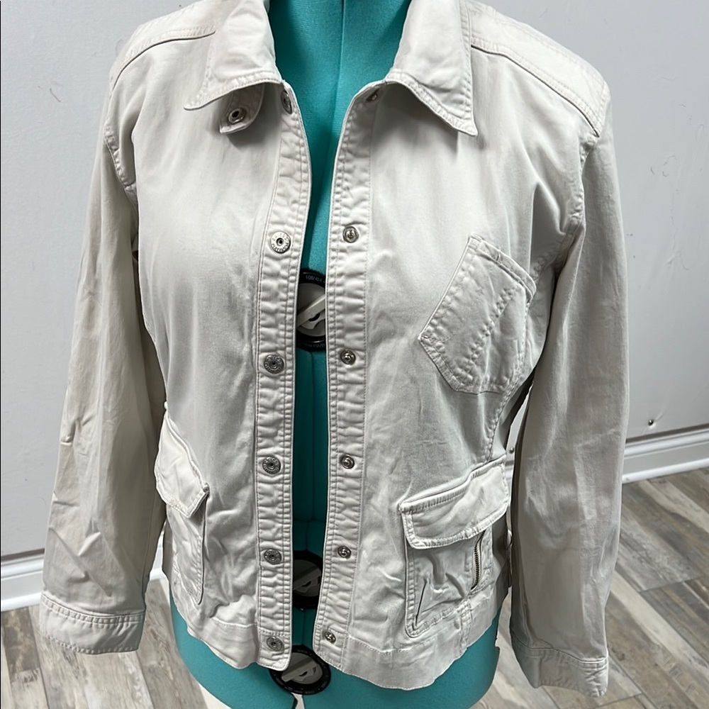 Chico's Light Tan Utility Jacket - image 1